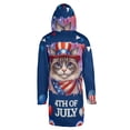 thumbnail image 2 of Patriotic Ragdoll Celebrates 4th of July All Over Print 3D Hooded Duffle Toggle Coat Cat Lover Kitten Owner Gifts Idea - 02009, 2 of 6