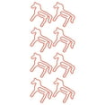 thumbnail image 2 of Clips de papel de animales antideslizantes, anticorrosión, aspecto bonito, Clip portátil para marcapáginas, caballo de oficina, 100 Uds., 2 of 5