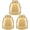 3 Pack, Clear Amber, variant on 3-pack Edger Glshades Bell Shaped Shade Covers Ceiling Fan Lamp Replacements
