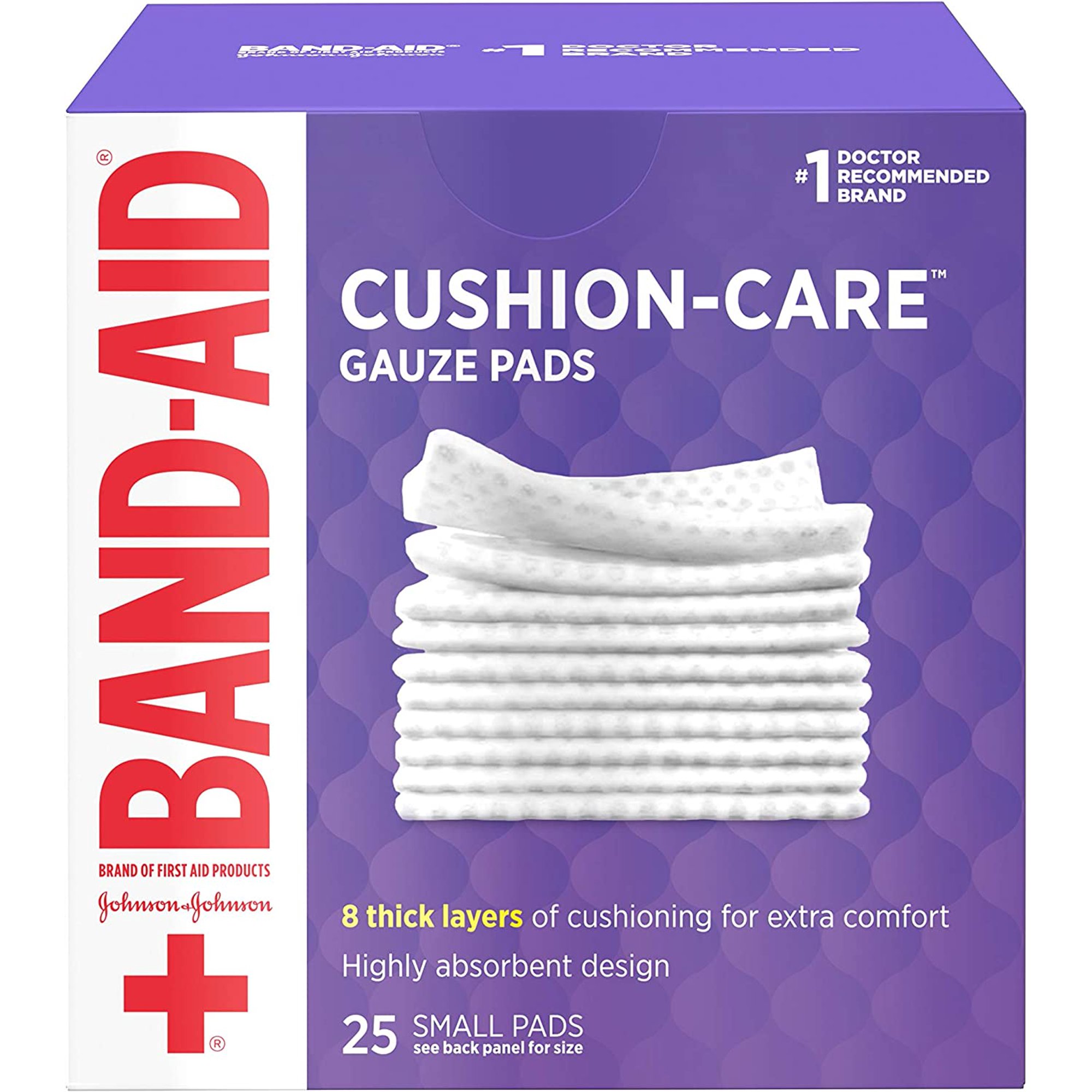 Band Aid First Aid Gauze Pads, Small, 2 Inch X 2 Inch - 25 Ea, 2 Pack