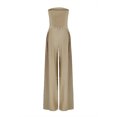 thumbnail image 4 of ABATAB Women's Tube Top Jumpsuits Casual Summer Sleeveless Loose Jumpsuit Wide Leg Long Party Club Fashion Romper with Pockets, 4 of 5