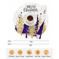 thumbnail image 6 of 13 Inch Round Placemats Set of 6, Christmas Tree Non Slip Heat Insulation PP Table Mats, Winter Snowflake Blue Xmas Tree Abstract Washable Place Mats for Kitchen Dining Party Table Decor, 6 of 7