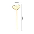 thumbnail image 3 of Cocktail Picks under $5! Ke1Clo Wooden Appetizer Skewers for Party Decorations, Christmas Fruit Toothpick Strings, Love Heart Design, 50 PCS, 4.72 Inches, Gold, 3 of 7