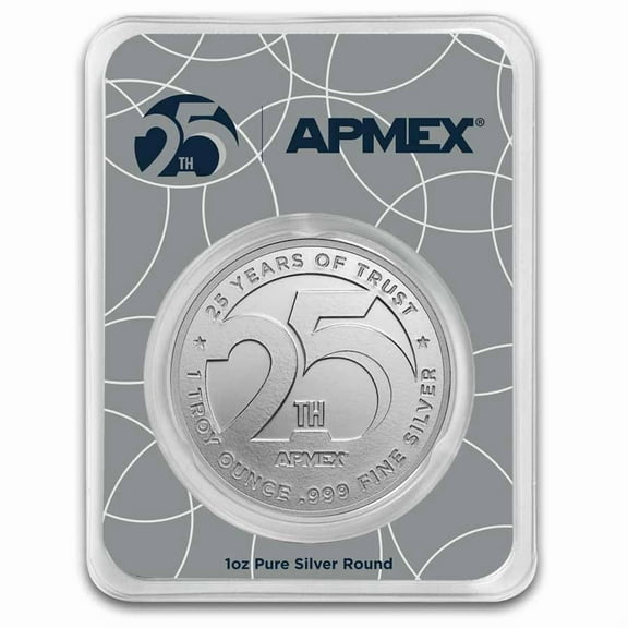 1 oz Silver Round - APMEX 25th Anniversary (in TEP)