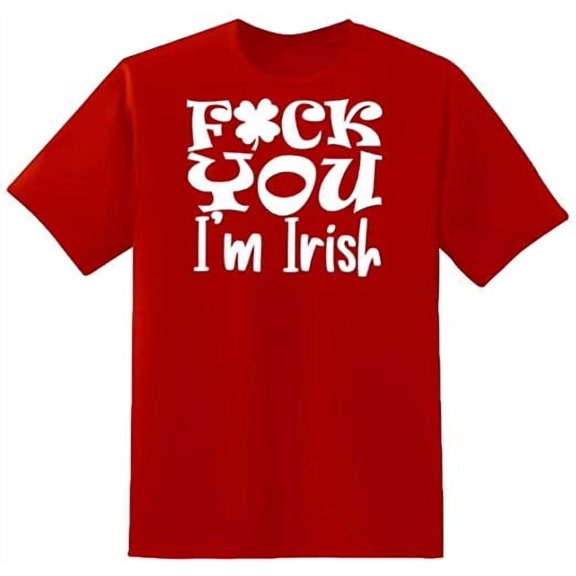 RedBarn Unisex Red Half Sleeves Cotton I'm Irish Graphic T Shirt