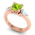 thumbnail image 2 of 2.50 Carat Round Cut Peridot & Aquamarine Gemstone Elegant Wedding Ring for Women Solid 18K Rose Gold Size 5 by Diamond-Capitals, 2 of 8