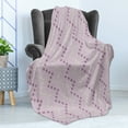 thumbnail image 4 of Mauve Soft Flannel Fleece Throw Blanket, Zig Zag Stars Striped Pattern in Pastel Color Ranking Choice Kids Print, Cozy Plush for Indoor and Outdoor Use, 50" x 60", Yellow and Lilac, by Ambesonne, 4 of 5