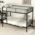 thumbnail image 2 of Twin Over Metal Bunk Bed, Black, With Practical Sleeping Arrangement Black Quality Tested Frame, 2 of 7