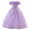 Light Purple, variant on Wdgfv Elegant Off Shoulder Girls Dresses Tutu Skirt For Wedding Party Pageant Casual Wear Floral Appliques Gown Ages 7-12 Sky Blue 12 Years
