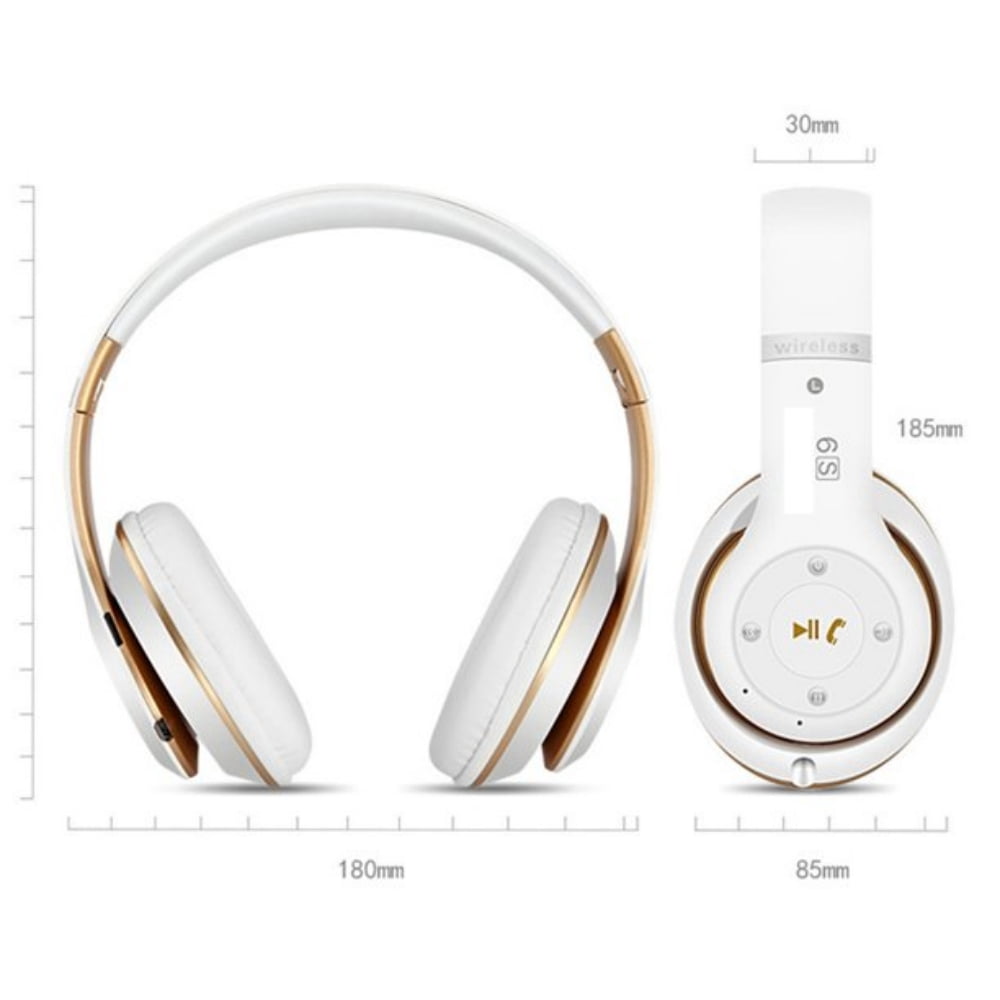 2 Pack Active Noise Cancelling Headphones, Roofei Wireless over Ear Bluetooth Headsets with Mic, White
