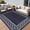 Black blue/white, variant on 10x14 Outdoor Patio Rug,Diamond Border Area Rugs,Waterproof Reversible Outdoor Rug,Modern Geometric Plastic Straw Mat,Lightweight RV Mat for Backyard Deck Porch Balcony Garden Beach Picnic