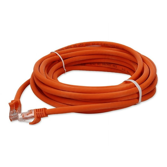 Addon ADD-20FCAT6A-OE 20ft Orange Cat 6a Pvc Ethernet Cable Snagless Bubble Boot Rj-45 M/m