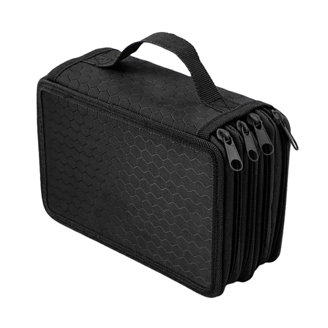 Estuche de Lápiz Grande, Estuche de Lápiz de Papelería Estudiantil de Tela Sostiene 72 Lápizes de Color 20x8x12.5cm, Almacenamiento de Gran Capacidad con Cuatro Compartimentos de Cremallera Estuche De