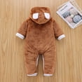 thumbnail image 5 of PatPat Newborn Bear Warmer Snowsuit Cotton Fleece Hooded Romper Jumpsuit for Baby Girls Boys, 5 of 8