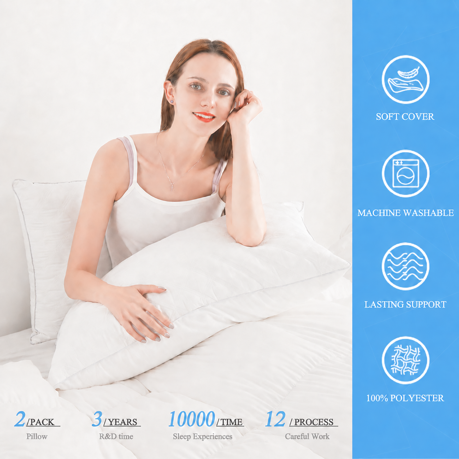 SORMAG Down Alternative Bed Pillows, Queen, 2-Pack photo 5