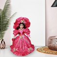 thumbnail image 1 of Figuras de en miniatura para mujer, muñeca de cerámica con falda, sombrero, casa de muñecas, señora con vestido, hermoso, regalo de cumpleañ Rosa, 1 of 10