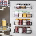 thumbnail image 5 of ROFAY Wall Mounted Spice Rack Organizer, 4-Tier Hanging Seasoning Shelf for Cabinet, Door, Pantry (Black), 5 of 6