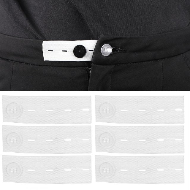 Extensores de Cinta Elássticos Ajustables Extensor de Pantalones Elásticos Extensión de Cinta de Maternidad Para Emarazo, Jeans, Pantalones, Faldas