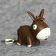 thumbnail image 2 of Deyuer Lovely Donkey Pendant LED Sound Keyring Car Key Chain Handbag Hanging Decor Gift, 2 of 5