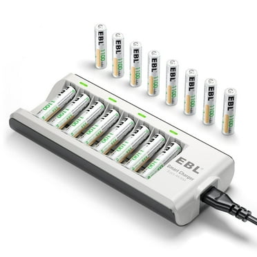 EBL Rechargeable AAA Batteries 16-Packs (ProCyco 1100mAh) with AA AAA Smart Battery Charger