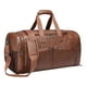 thumbnail image 1 of Bolso de lona de cuero PU con compartimento para zapatos, bolso de semana para hombre, bolso de hombro resistente al agua, bolso para viajes, , marrón, 1 of 8