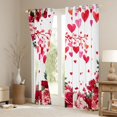 thumbnail image 3 of Feelyou Valentines Day Rose Curtains Pack of 2 (42x84 Each), Love Heart Curtains Blackout, 3 of 6