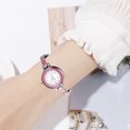 thumbnail image 3 of Reloj de cuarzo informal con correa de aleación de moda y esfera redonda para mujer (rosa plateado), 3 of 3