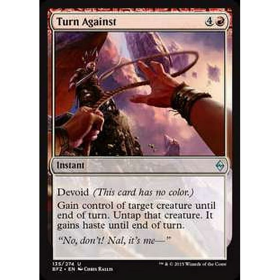 MtG Battle for Zendikar Uncommon Turn Against (Foil) #135