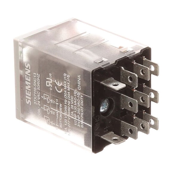 Siemens Plug-In Relay, 24V AC, 15 A, 11 Pins 3TX7116-5NC13