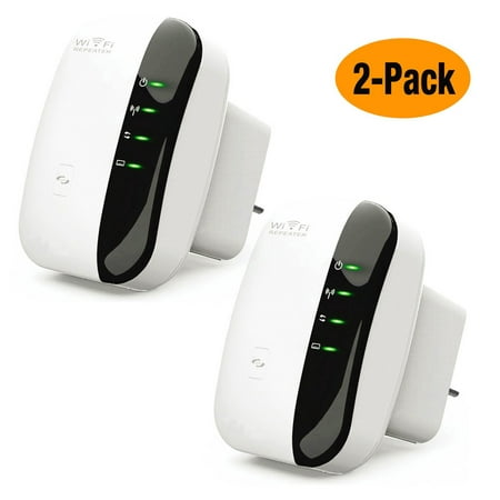 2 Pack Wireless Wifi Repeater Long Range Extender Amplifier 2.4GHz Network Adapter Wireless-N Mini AP Access Point Dongle IEEE802.11N/G/B Mini AP Router Signal Booster(300M-New (Best Wifi Router For Long Range)
