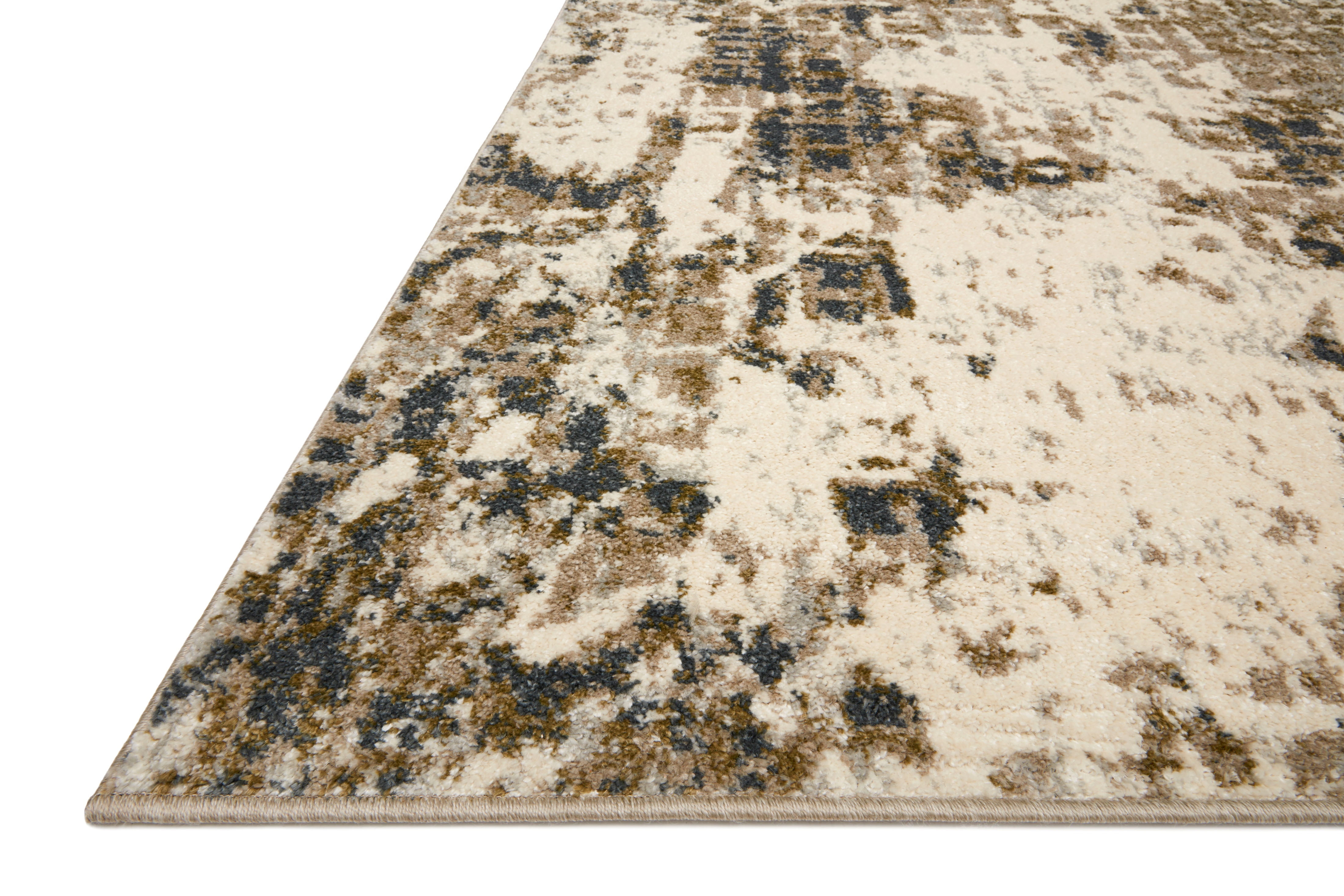 Loloi Spirit SPI-01 Abstract Pewter / Olive Area Rug 2'-7" x 10'-0"