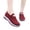 Red, variant on longantii Women's Orthopedic Slip On Walking Shoes Wide Width Breathable Knit Mesh Comfortable Lightweight Casual Sneakers for Ladies Outdoor Daily Wear Black