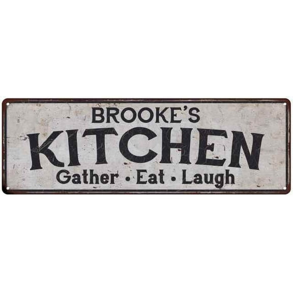 BROOKE's Kitchen Gift Rustic Chic Decor Gift 6x18 Sign 206180051383