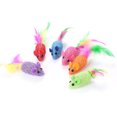 thumbnail image 3 of 2PCS Cat Toy Mouse Glitter Feather Cat Toy Cat Sound Toy Pet Interactive Toy, 3 of 10