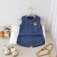 thumbnail image 2 of KPOPLK Toddler Boys Pajamas Shorts Sets Baby Boy Cotton 2 Piece Pjs Sleepwear Summer Clothes Kids Jammies Set 1-4 Years Size 4-5 Years, 2 of 3