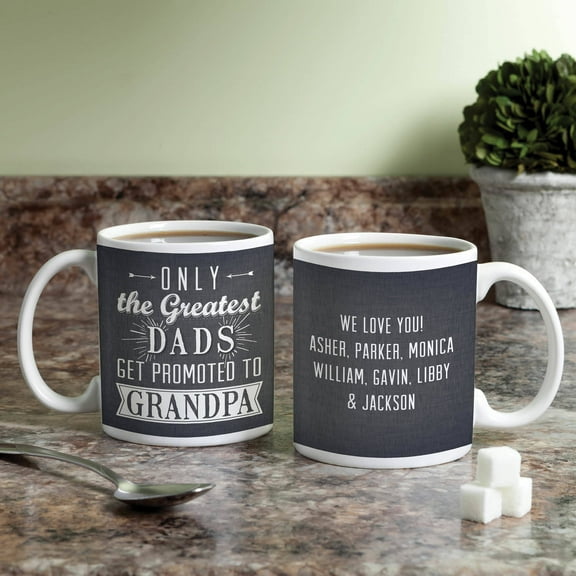 The Greatest Dads Get Promoted To Grandpa Personalized Mug