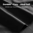thumbnail image 6 of SLEEP ZONE Striped Cooling Queen Sheets Set - Fitted Flat Sheet & Pillowcase Sets 4 Piece - Super Soft Stripe Bed Sheet, Easy Care, Deep Pocket (Black, Queen), 6 of 7