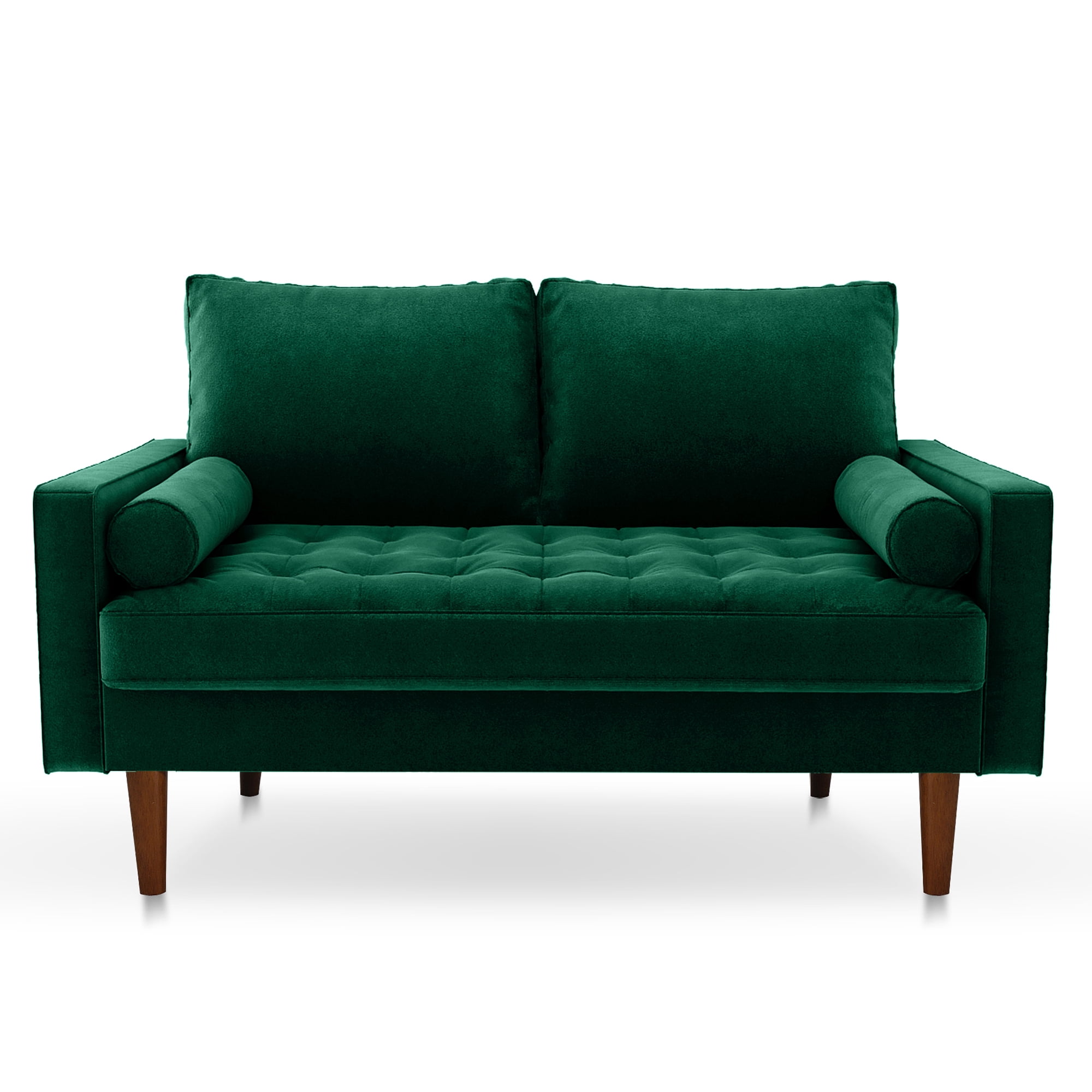 Koby Home Sectional Loveseat Couch Sofa Mid-Century 58" Sofas Couches for Living Room Emerald Green