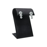 Small Black Faux Leather Earring Display - 1 3/4” W x 2" L x 4” H - Set of 2