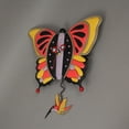 thumbnail image 2 of Allen Designs Horloge Murale Pendule Décorative Papillon en Résine Flutterby Déco Maison, 2 of 3