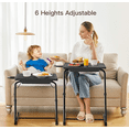 thumbnail image 2 of 2 Pack Adjustable TV Tray Table,Comfortable Folding Table with 6 Height & 3 Tilt Angle,Portable Laptop Table,Dinner Tray Sofa Desk for Home Office,Black, 2 of 10