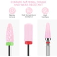 thumbnail image 2 of Rosa 7 Piezas Juego de Brocas de Cerámica para Uñas Profesional Quitar Gel Acrílico Cutícula Acrílico Diamante Carburo Brocas para Uñas Herramientas para Manicura Pedicura Uso en el Hogar Rojo Verde, 2 of 5