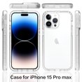 thumbnail image 3 of Decase for iPhone 15 Two-layer Protection Case,Built-in Screen Protector,Slim Shockproof Anti-Scratch TPU Bumper Drop Proof Protective Clear Gradient Phone Case Cover,Blue, 3 of 4
