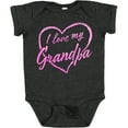 thumbnail image 3 of Inktastic I Love My Grandpa in Pink Chalk Heart Boys or Girls Baby Bodysuit, 3 of 5