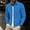 Blue, variant on Dpytoraw Spring And Autumn Youth Zipper Pocket Flip Slim Fit Cardigan Men's Jacket