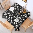 thumbnail image 2 of Halloween Skull Crossbones Pattern Square Tablecloth,Waterproof Square Table Cover,Wipeable Spillproof Washable Table Cover for Home Kitchen Party Decor 42"X42"(107x107cm), 2 of 6