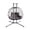 Grey, variant on CQSXDA Double Hanging Egg Chair With Stand, Hammock Swing Chair For Indoor Outdoor Use, Comfortable Cushioned Loveseat,Brown