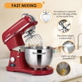 thumbnail image 3 of ZACME 8.4QT Commercial Stand Mixer 800W, 11 Speed, Metal Food Mixers Kitchen Electric Stand Mixer with Stainless Steel 8L Bowl, Dough Hook, Whisk and Beater, Dark Red, 3 of 10