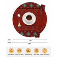 thumbnail image 6 of 15 Inch Round Placemats Set of 6, Red Boho Non Slip Heat Insulation PP Table Mats, Vintage Ethnic Tribe Abstract Art Retro Washable Place Mats for Kitchen Dining Party Table Decor, 6 of 7