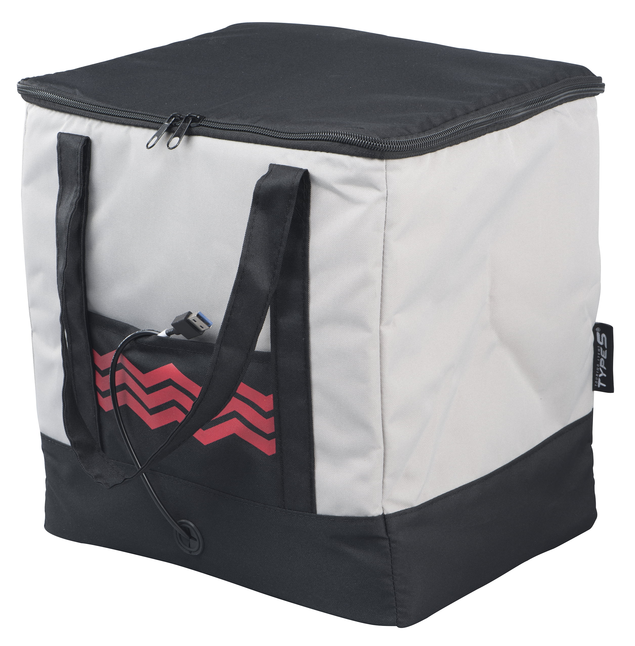 Winplus TYPES CARGOPODS™ 5V  Food Warmer Premium Insulated Food Delivery Bag 12" (H) x 9.5" (W) x 12" (L) inches Holds 23 quarts Waterproof Catering Supply Bag for Hot Food Delivery - Premium Food Warmer Bag